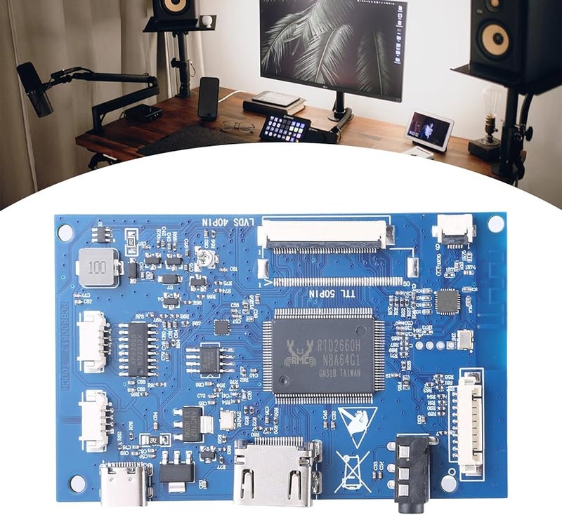 7 Inch 40 Pin LVDS LCD Screen Driver Board With Capacitive Touch Controller - Image 2